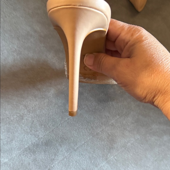 INC International Concepts Gold and Cream Embellished Heels - Picture 7 of 16